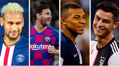 messi and ronaldo and mbappe and neymar